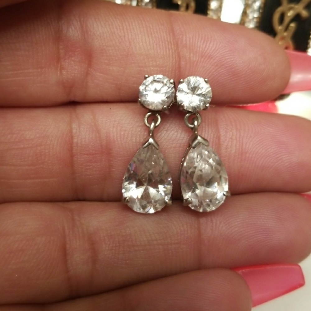 Sterling Silver Diamond CZ earrings